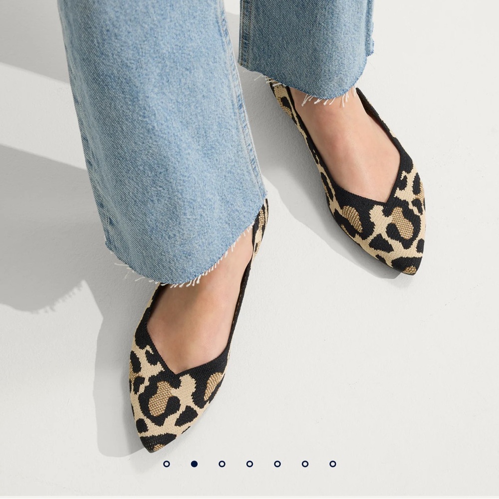 Rothy's Brown and Black Leopard Print Flats
